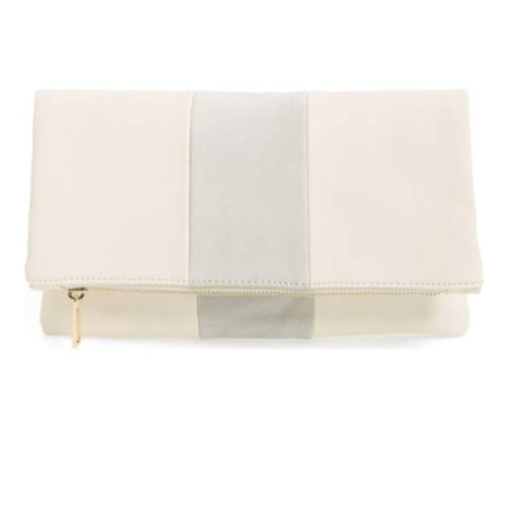 Nordstrom BP White Tonal Clutch
